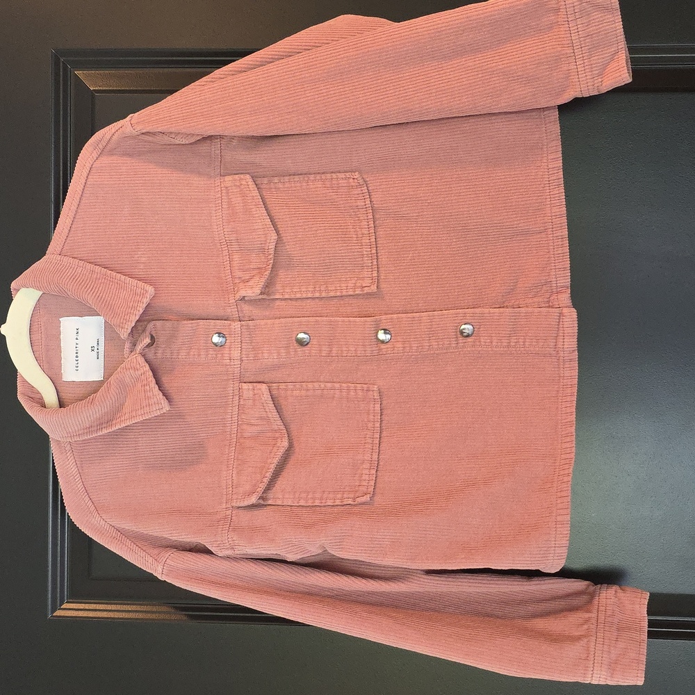 EUC Celebrity Pink Mauve Corduroy Jacket Oversized